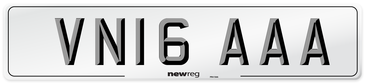VN16 AAA Number Plate from New Reg